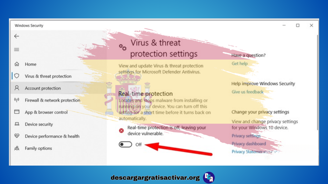 Desactive el software antivirus